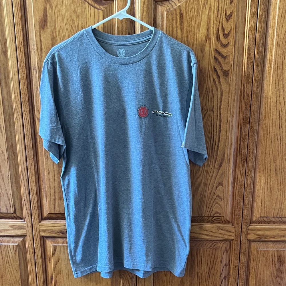 Element Gray Short-Sleeve Graphic Crewneck T-Shirt with Red Accent